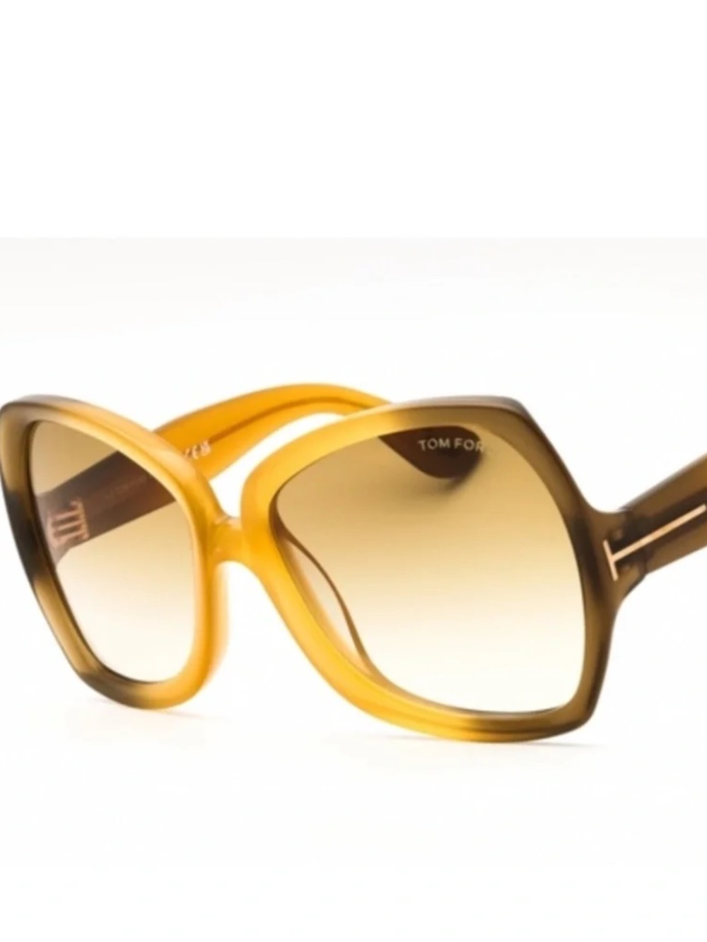 Tom Ford Light Havana/Brown Gradient 60-18-135 Sunglasses NWB $530 - Picture 8 of 8